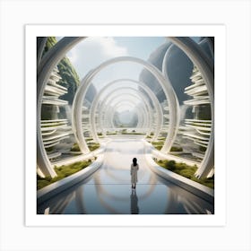 Futuristic Cityscape 243 Art Print