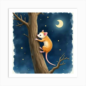 Possum On A Tree Art Print