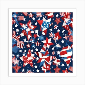 Patriotic Stars Art Print