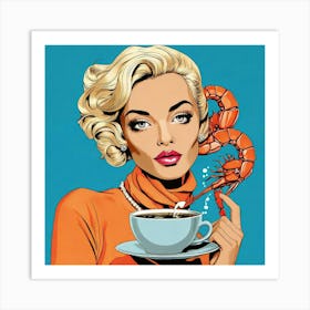 Coffee And Shrimp Art Print