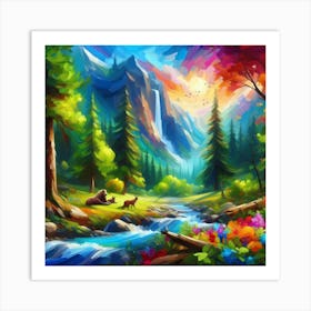 Landscape Painting 42 Art Print