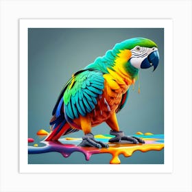 Colorful Parrot 2 Art Print