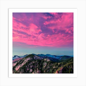 Sunset In The Mountains 4 Art Print