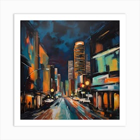 City At Night Art Print