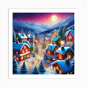 Christmas Village Art Print