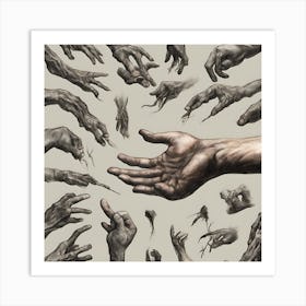 Hands Of The Dead Art Print