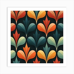 Abstract Floral Pattern 5 Art Print