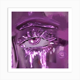 Purple tears Art Print