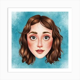 Face Of A Girl Art Print