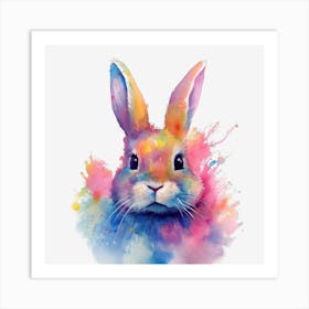 Watercolor Bunny Art Print