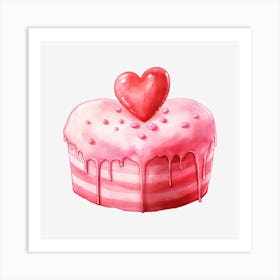 Valentine'S Day Cake 3 Art Print