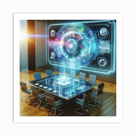 Futuristic Conference Room 4 Art Print