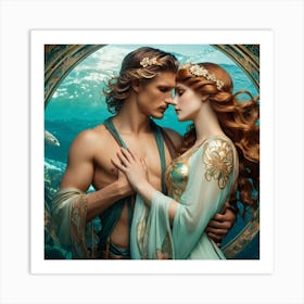 Lovers Of The Sea Art Print