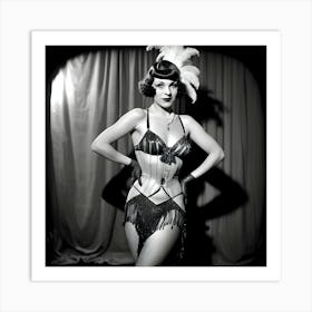 Burlesque Dancer Of The 1920s ~ Reimagined 20 Art Print