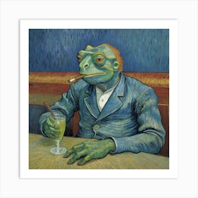 Lizard in a Pub Art Print