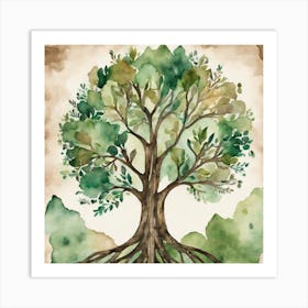 The leafy tree Art Print