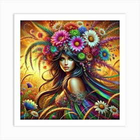 Flower Girl Art Print