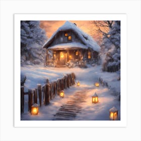 CHRISTMAS night 12 vector art Art Print