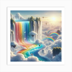 Rainbow Waterfall 1 Art Print