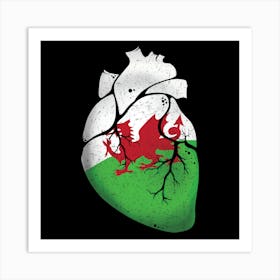 Wales Heart Flag Art Print