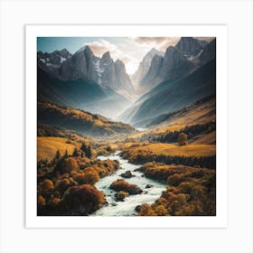 Autumn In The Mountains Art Print