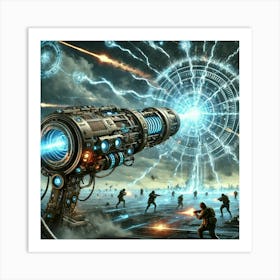 A Futuristic Weapon Known As The Chrono Torrent La Art Print