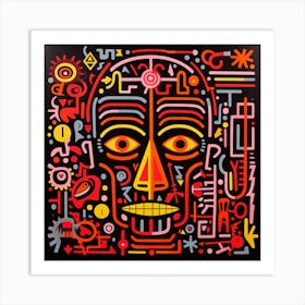 Psychedelic Head Art Print