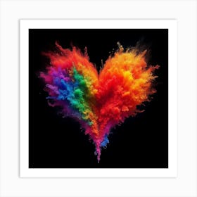 Rainbow Heart 6 Art Print