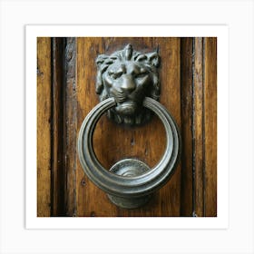 Lion Door Knocker Art Print