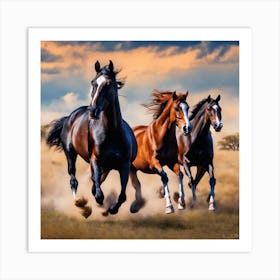 Elegance Unbridled: The Dance of the Horses Art Print