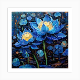 Blue Lotus Art Print