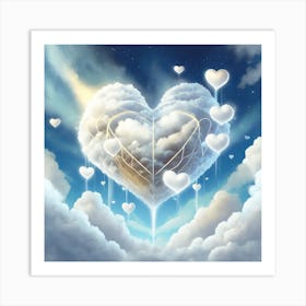 Heart In The Clouds Art Print