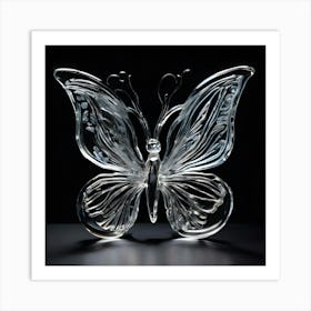 Butterfly Glass Sculpture Art Print