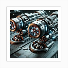 Twin Laser Turrets Of Hover Assault Vehicles Art Print