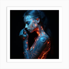 Glowing Woman Art Print