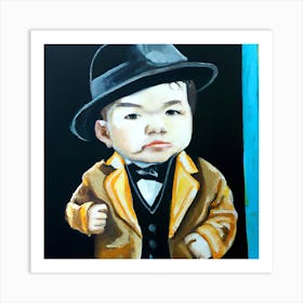 Little Boy In A Hat Art Print