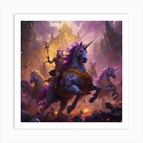 Double take on Zombie Unicorns Art Print