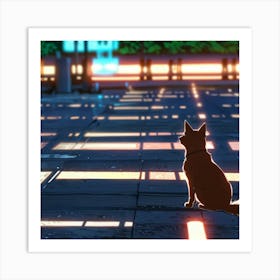 Cat In The City Art Print