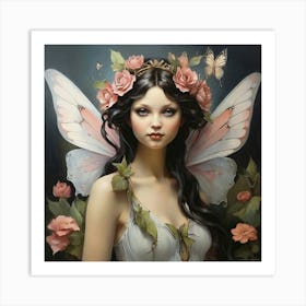 Fairy With Butterfly Wings Art Print 0 Art Print