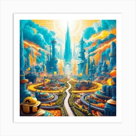 City In The Sky Art Print