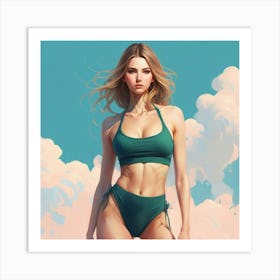 Girl In A Bikini Art Print