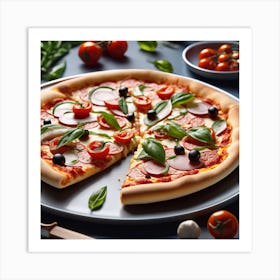 Pizza On A Plate 2 Art Print