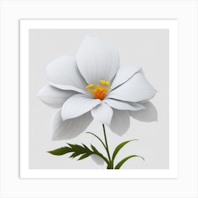 White Flower myluckycharm Art Print