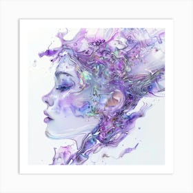 Abstract Of A Woman'S Face 7 Art Print