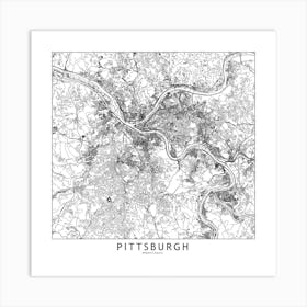 Pittsburgh Map Art Print