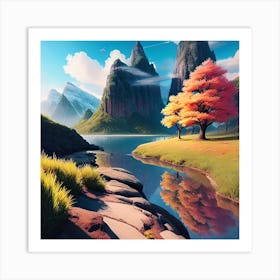 Landscape Painting 84 Art Print