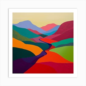 Abstract Travel Collection Tajikistan 3 Art Print