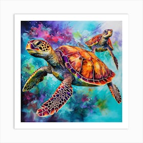 Sea Turtles 8 Art Print