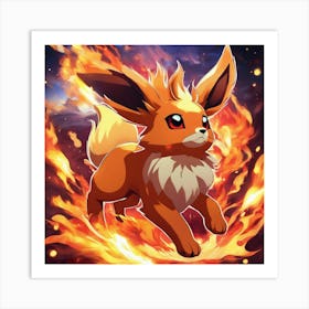 Pokemon Eevee 18 Art Print