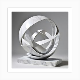 Abstract Marble Sculpture Art Print